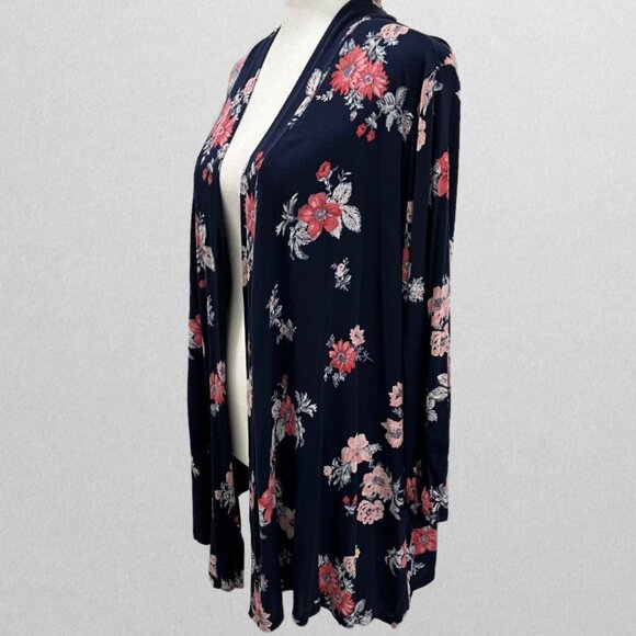 Maurices Navy Floral Overpiece with Lace Back - Picture 3 of 3